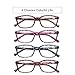 DOOViC 4 Pack Computer Reading Glasses Blue Light Blocking Anti Eyestrain Spring Hinge Stylish Readers for Women 1.50 Strength