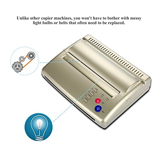 Professional A5 A4 Tattoo Transfer Copier Thermal Stencil Paper Printer Machine(US Plug)
