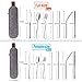 Reusable Travel Utensils Silverware with Case,Travel Camping Cutlery set,Chopsticks and Straw for Camping, Portable Flatware Cutlery Set with Case, Stainless steel Travel Utensil set 8 Piece