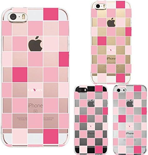 Iphone Se Iphone5s /5 Shell Case Anti-Scratch Clear Back CuVery Block Check pink