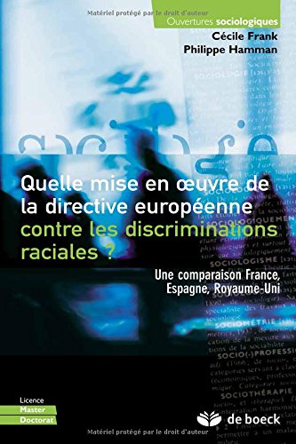 Quelle mise en oeuvre de la directive européenne contre les discriminations raciales ?