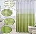 Popeven Fabric Shower Curtain Green Polka Dot Decorative Shower Curtains for Bathroom Waterproof Mildewproof Polyester Curtain Set Hooks 72x72 Inch