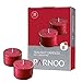 Red Tealight Candles with Clear Cup - Set of 36 Unscented Tea Lights - 8 Hour Burn Time