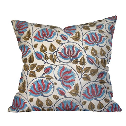 Amazon Com Indian Block Print Pillow Cover Ruth 18x18 Handmade