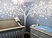 PopDecors Super Big Tree White 133inch W Beautiful Tree Wall Decals for Kids Rooms Teen Girls Boys Wallpaper Murals Sticker Wall Stickers Nursery Decor Nursery Decals PT 0129 WHT, All White
