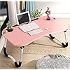 Laptop-Bed-TableNotebook-Table-Dorm-DeskPortable-Lap-DeskNotebook-Table-Dorm-Desk-with-Foldable-Legs-Cup-Slotfor-Eating-BreakfastReadingWatching-Movie-on-BedSofa60-x-40cm-Pink Laptop Bed Table,Notebook Table Dorm Desk,Portable Lap Desk,Notebook Table Dorm Desk with Foldable Legs & Cup Slot,for…
