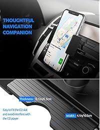 Mpow 058 Soporte de teléfono para coche, ranura para CD, soporte universal para teléfono de coche, soporte de base de un solo toque, compatible con iPhone XS MAX XS XR X 8 8 Plus 7 7 Plus 6S, Samsung S8 S7 S6 Edge, LG G5, Nexus 5X 6 6P y más