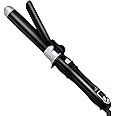 AIKO PRO 1'' Pro Auto Spin Hair Curler Ceramic Instant Heat Curling Wand, Wavy Rotating Iron with Adjustable Temps 210 degreeF - 450 degreeF, Anti-Scald & Dual Voltage, for All Types, Black, WT-108