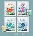 Ocean Bathroom Art Prints (Set of 4) (Unframed) 8x10 - Underwater Bathroom Wall Art Prints Children's Underwater Bathroom Ocean Theme Bathroom Wall Art 8x10 (Brush Flush Hang & Wash)