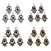 MEIBEADS 20pcs/bag 1319mm Hamsa Evil Eye Bead for Snake Chain Charm for Bracelet Jewelry Making (silver gold red and silver gold blue)