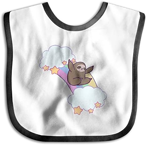 MGDBB Children Burp Cloths Casual Rainbow Sloth Dribble Bibs