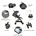 Amzdeal Airplane Lightweight Stroller with Pull Rod Umbrella Stroller One-hand Fold Design Baby Infant Travel Stroller - Black