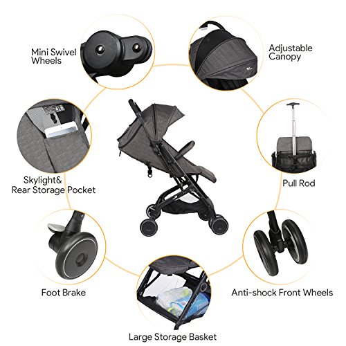 3 Airplane+Lightweight+Stroller+Portable+Foldable