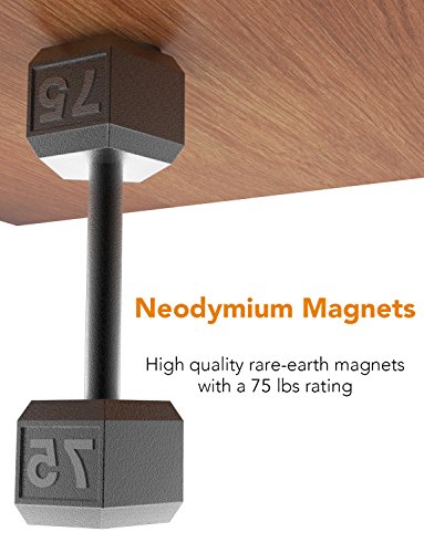Magnetic Gun Mount | Rubberized 75 lbs Rated Gun Magnet | Gun Magnet Mount-Concealed Holder for Car, Handgun, Pistol, Rifle, Shotgun, Revolver
