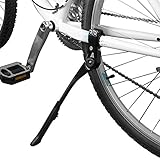 BV Bike Kickstand - Alloy Adjustable Height Rear Side Bicycle Kick Stand, for 24" - 28" Mountain Bike/Road Bike/BMX/MTB (Black)