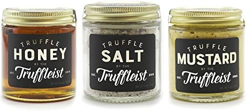 Truffleist Truffle Bundle: Truffle Honey (5.5 oz), Truffle Mustard (4 oz), and Truffle Salt (4 oz)