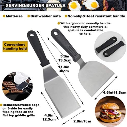 Ensemble d'accessoires pour Barbecue de Catégorie Restaurant dans Une Boîte Cadeau - Ensemble Spatule en Acier Inoxydable avec Sac de Rangement - Ustensiles pour Barbecue Robustes - Mes Grillades Ensemble d'accessoires pour Barbecue de Catégorie Restaurant dans Une Boîte Cadeau - Ensemble Spatule en Acier Inoxydable avec Sac de Rangement - Ustensiles pour Barbecue Robustes