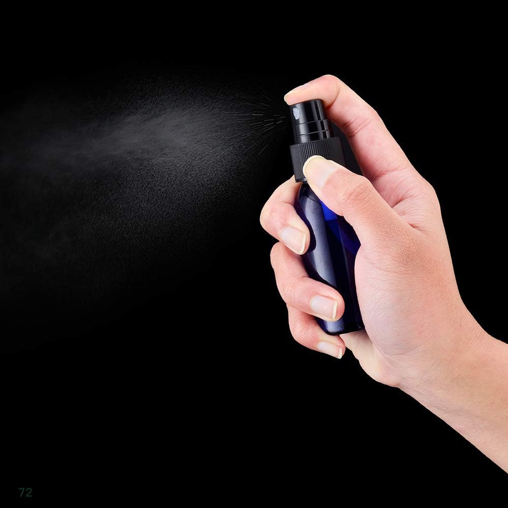 Toureal 30ML Fine Mist Spray Bottle 12pcs Empty Travel Small Mister Refillable Dispenser, Spritzer Container for Cosmetics Blue - Image 5