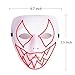 Ansee Frightening Luminous EL Wire Led Mask Halloween Light Up Cosplay Mask Costume Masks for Halloween Show Festival Party Red