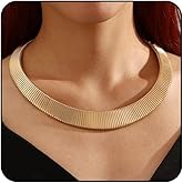 Collar Necklace for Woman Trendy Silver Choker Necklaces for Woman Statement Open Round Collar Choker Necklace