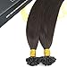 Sunny 22inch #2 Darkest Brown Pre Bonded Keratin Fusion Tips Human Hair 1g/s Remy Straight Human Hair U Tip Extensions Total 50g