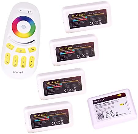 2.4G RF RGB Wireless Controller Kit 4 X 2.4G DC12V 24V LED Controller RGB + RF Touch Remote + WiFi controller ibox 2 for 4CH Multicolor RGB for LED Strip Light 5050 3528 TARGOPOP
