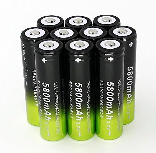 10PCS 3.7V 5800mah Rechargeable 18650 Battery for LED Flashlight(Not AA))