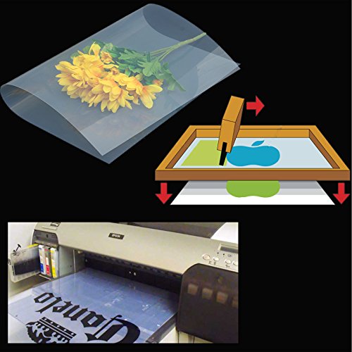 Waterproof Inkjet Silk Screen Printing Transparency Film 8.5“ x 11",25 sheets