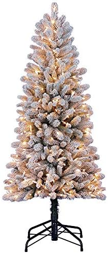 Home Heritage 5' Frosted Alpine Quick Set Christmas Tree