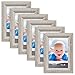 Icona Bay 4x6 Picture Frame (Heritage Gray Wood Finish, 6 Pack), Traditional Style Composite Wood Frame for Walls or Tables, Cherished Memories Collection
