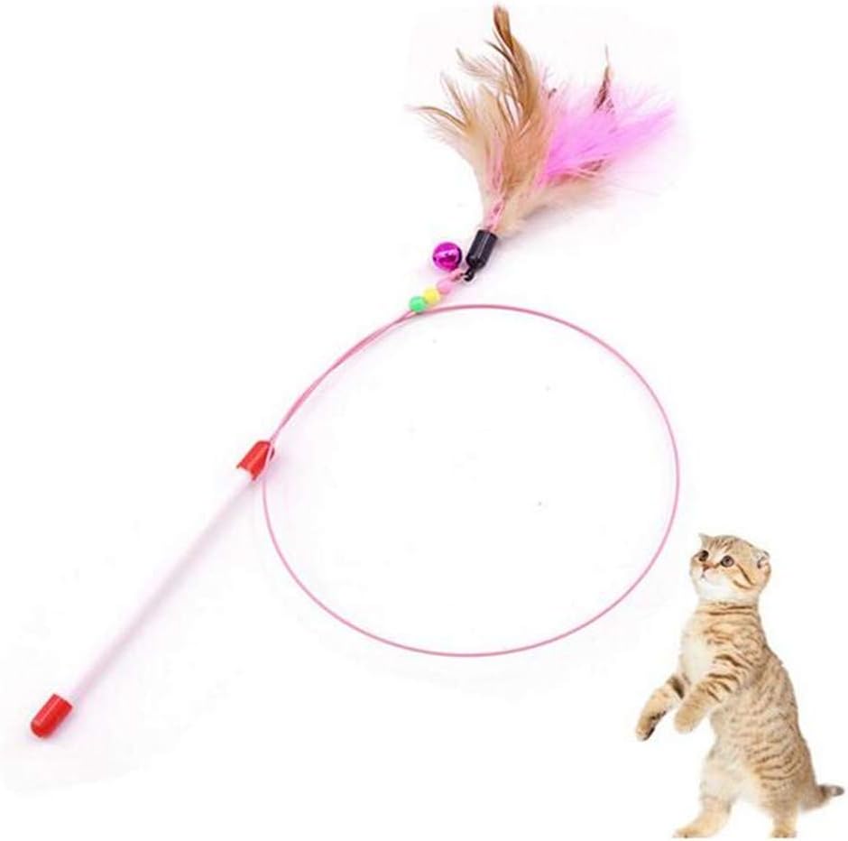 Kitten Cat Interactive Toy Feather, Kitten Cat Teasing Interactive Toy Fishing Rod Fish Belt Bell Pet Supplies Pet Toys