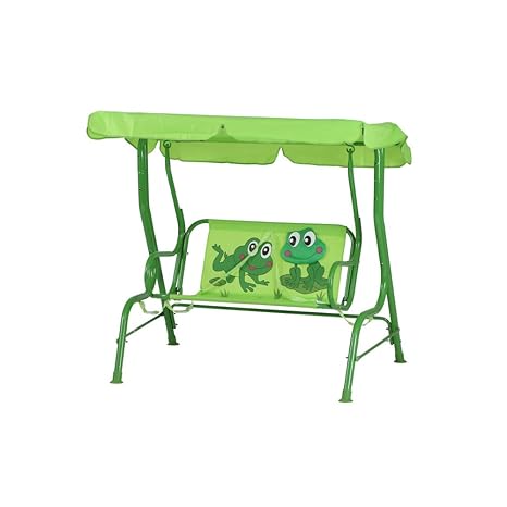 Siena Garden Kinderschaukel Froggy, 75x115x118cm, Gestell: Stahl, in grün, Fläche: Polyester in grün