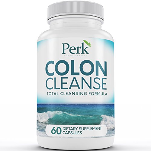 SUPER Colon Cleanse Detox by Perk - 110% Money Back Guarantee - Quick Support For Colon Health Care - Weight Loss and Increased Energy Benefits - Pills For Men & Women
