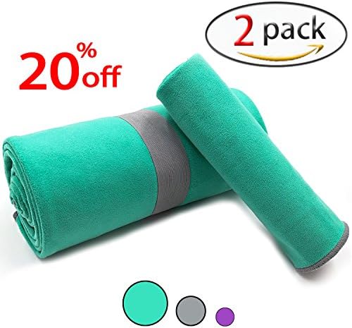 Hot Yoga Towel+Hand Towel Set - 100% Microfiber, Super Soft, Ultra Sweat Absorbent, Skidless Non-Slip Hot Yoga Towels for Bikram, Ashtanga, Pilates and Fitness Exercise + Spray Bottle
