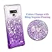 Ruky Galaxy Note 9 Case, Galaxy Note 9 Glitter Case, Gradient Quicksand Series Reinforced Corners TPU Bumper Cushion Protective Shockproof Bling Heart Liquid Case for Galaxy Note 9, Gradient Purple