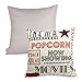 Queenie - 2 Pcs Meaningful English Writing Inspirational Words Quotable Quotes Decorative Pillowcase Cushion Cover for Sofa Throw Pillow Case 18 X 18 Inch 45 X 45 Centimeter (2, Movie Time)