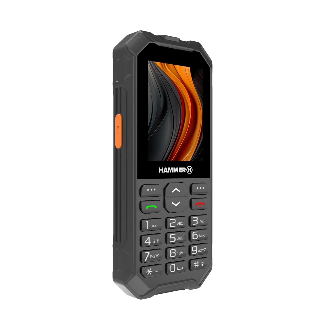 Tastentelefon Hammer 6 LTE, großer Akku 2500mah bis zu 7 Tage Standby, Taschenlampe und SOS-Taste, Volte-Technologie, beleuchtete Tasten, IP68 1,5 Meter Droptest, 2,4 Zoll Bildschirm, ohne Vertrag
