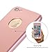 iPhone 5S Case, KAMII Ultra Thin Full Body Coverage Protection 360 Degree All-round Protection Hard Slim Case for iPhone 5S with Tempered Glass Screen Protector (Rose Golden)