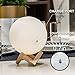 BRIGHTWORLD Moon Lamp, 3D Printing Lunar Lamp Night Light as Kids Women Girls Gift, USB Charging Touch Control Brightness Two Tone Warm Cool White 4.7IN (Upgraded Version)