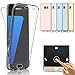 Houshine s7edgecase89 Galaxy S7 Edge Case(Front Plus Back Cover Gel Series), Shockproof TPU 360 Degree Protective Clear Crystal Rubber Soft Case Cover for Samsung Galaxy S7 Edge - Transparent