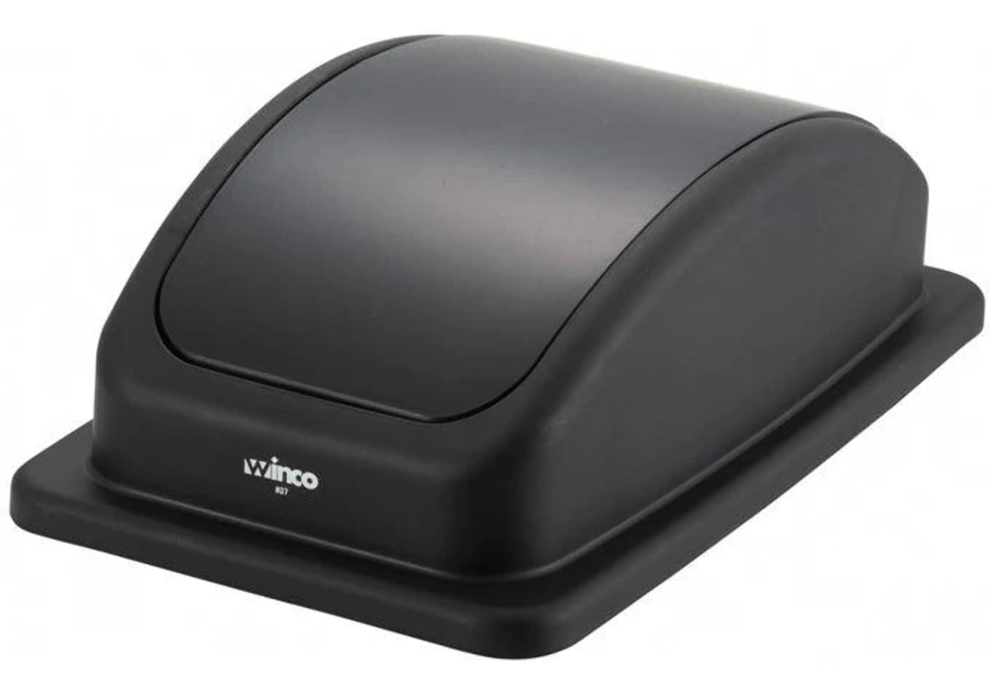 Photo 1 of Winco Black Slim Trash Can Lid [PTCL-23K]