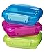 Sistema Lunch Collection Food Storage Containers, Assorted Colors, 6.7 Ounce, Set of 3