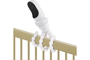 WOCHEL Flexible Tripod Baby Monitor Mount for Owlet Cam and Owlet Cam 2, Attach Your Baby Camera Wherever You Like Without Tools or Wall Damage - White