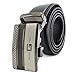 Enimay Men's Black Genuine Leather Ratchet Belt Formal Dress Work Belt Smooth G Italy X-large A20