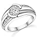 1.10 ct Men's Round Cut Diamond Pinky Ring in 14 kt White Gold In Size 4.5