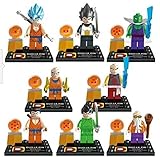 NW® Super Heroes 8pcs/set Dragon Ball Z Son Goku Vegeta Master Roshi Minifigures Building Bricks Blocks Children Toy Free Marvel Sticker collection from NW Store (Without Original Box)