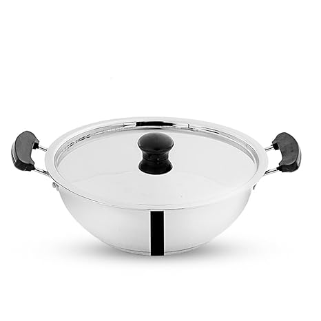 Pigeon Tri Ply Kadai with Lid, 20 cm
