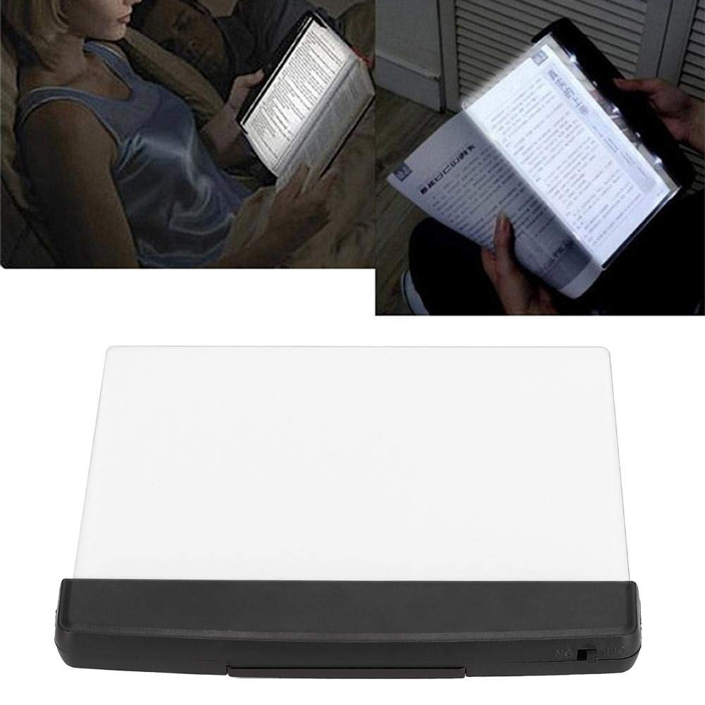 Yunir LED Reading lightwedge, Flat Plate LED Panel Book Light, Eyes Protect, Bright Light Board, for Home Bedroom Travel Night Reading in Bed