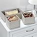 InterDesign Chevron Fabric Closet/Dresser Drawer Storage Organizer, Set of 6 Soft Storage Bins for Underwear, Socks, Kids Clothes or Accessories, Taupe/Natural