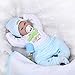 Dirance 22 Inches Lifelike Reborn Doll Sleeping Soft Silicone Full Body Realistic Look Real Boy Doll Vinyl Reallike Newborn Baby Doll Outfit, Kids Gift for Ages 3+,Under 100 Dollars (Multicolor)